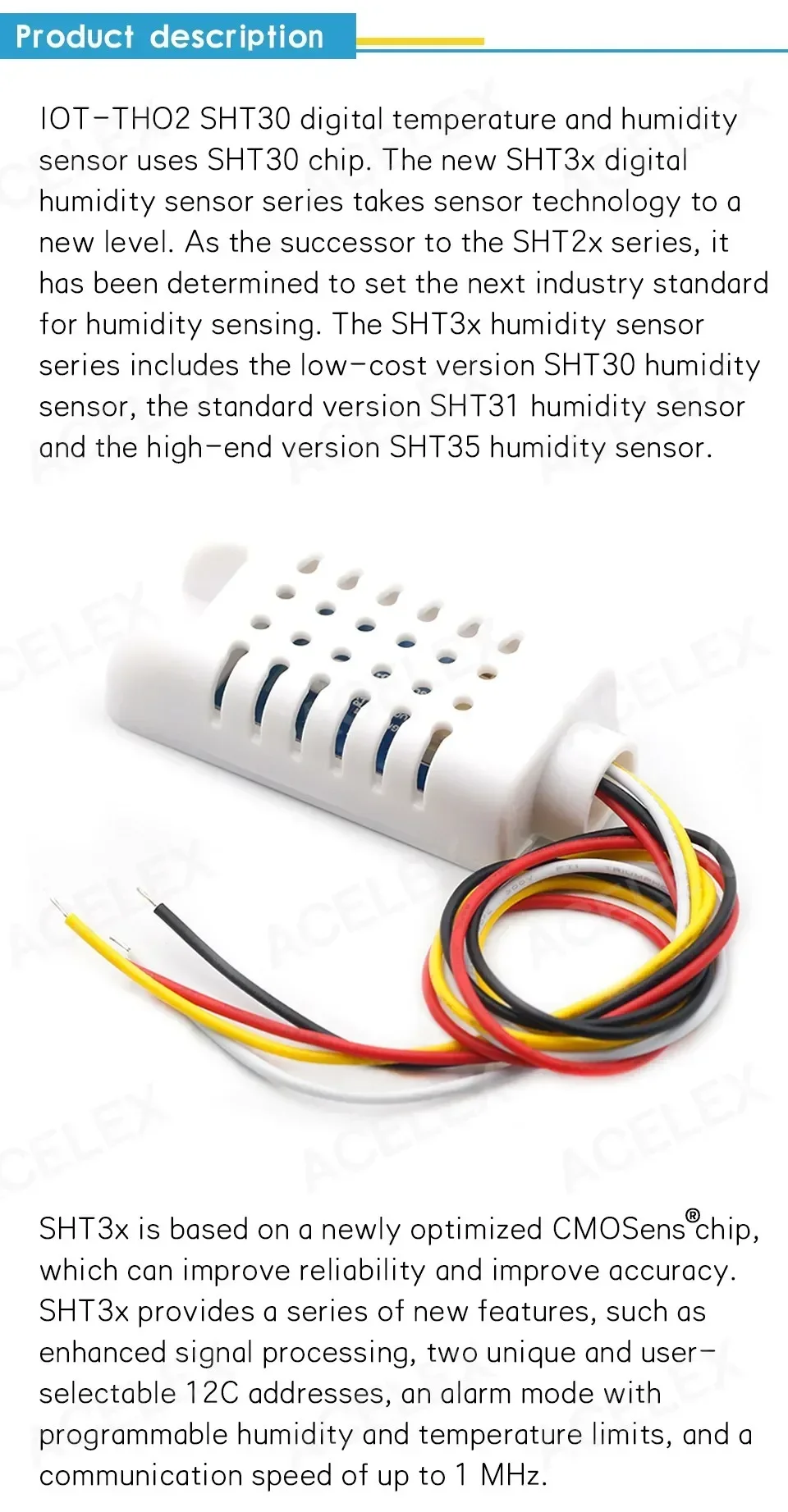 NUOVO SHT30 Uscita Digitale Modulo Sensore di Temperatura e Umidità IIC I2C Interfaccia 3.3V Per Arduino LOTTO FAI DA TE