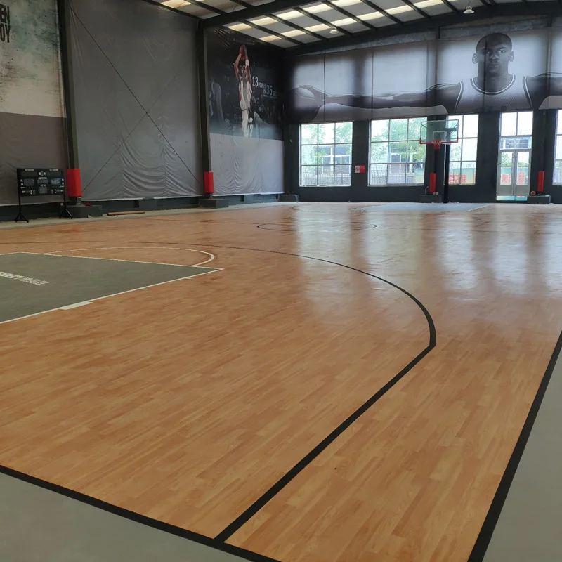 Beable Basketball Vinyl Sports Flooring Indoor Sport Wooden Pattern PVC Floor Covering Fit Numerous Sports Usages