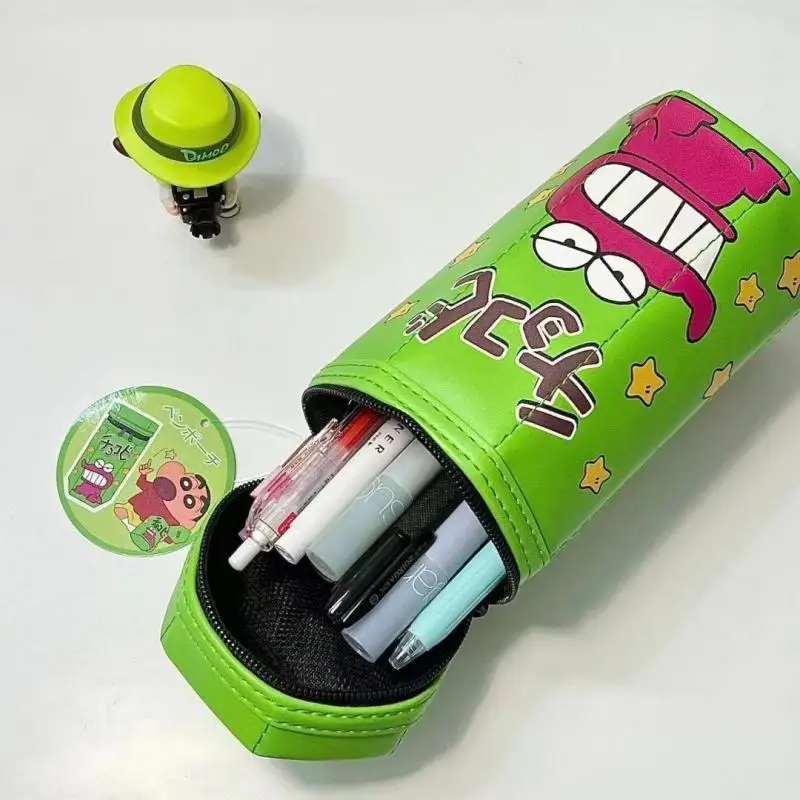 New Crayon Shin Chan Stationery Box Anime Cute Girls Creative Snack Biscuit Bucket Large Capacity Pencil Eraser Caliper Storage