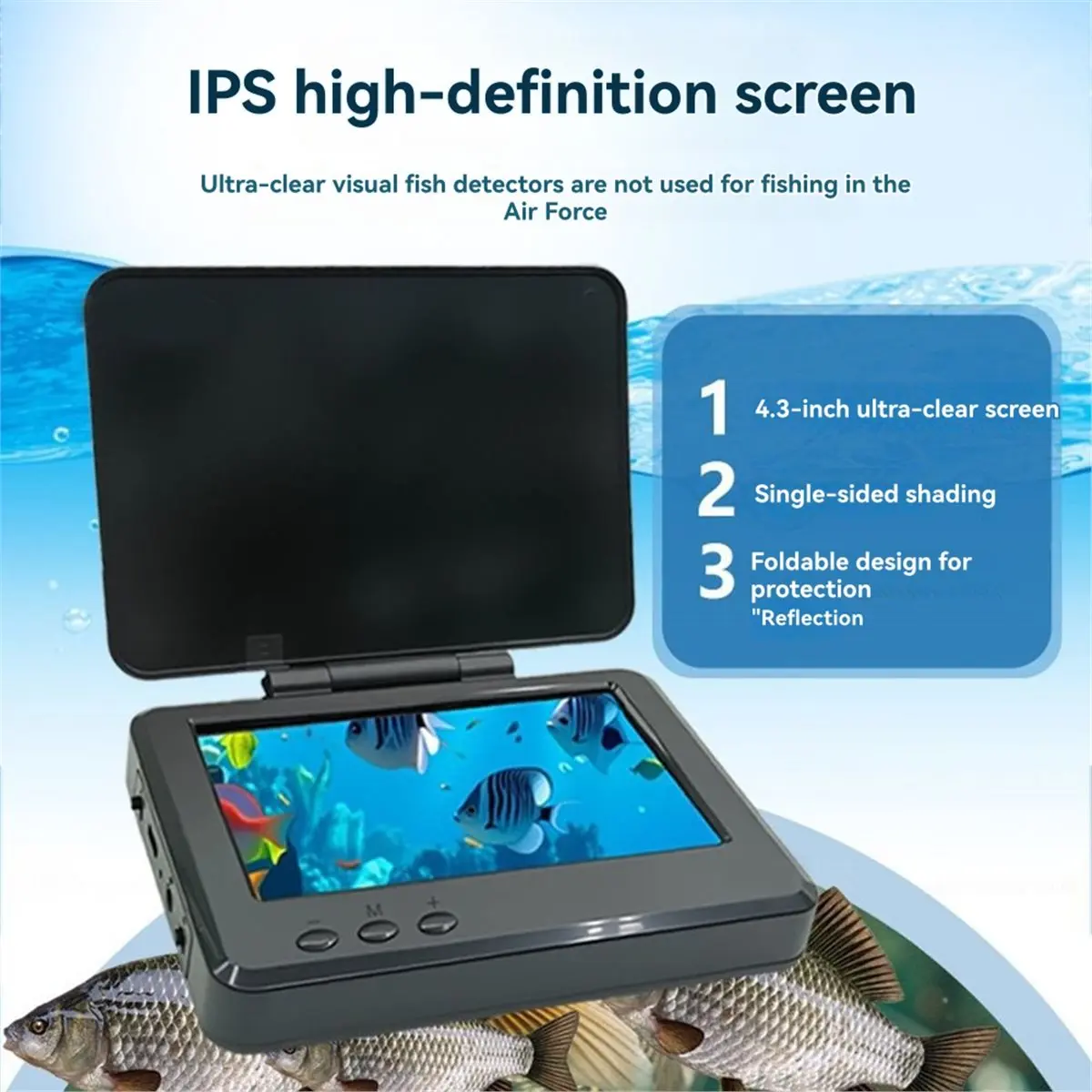 

20m Underwater Fishing Camera Portable Fish Camera LED Infrared Night Vision Fish Finder IP68 Waterproof 4.3 Inch