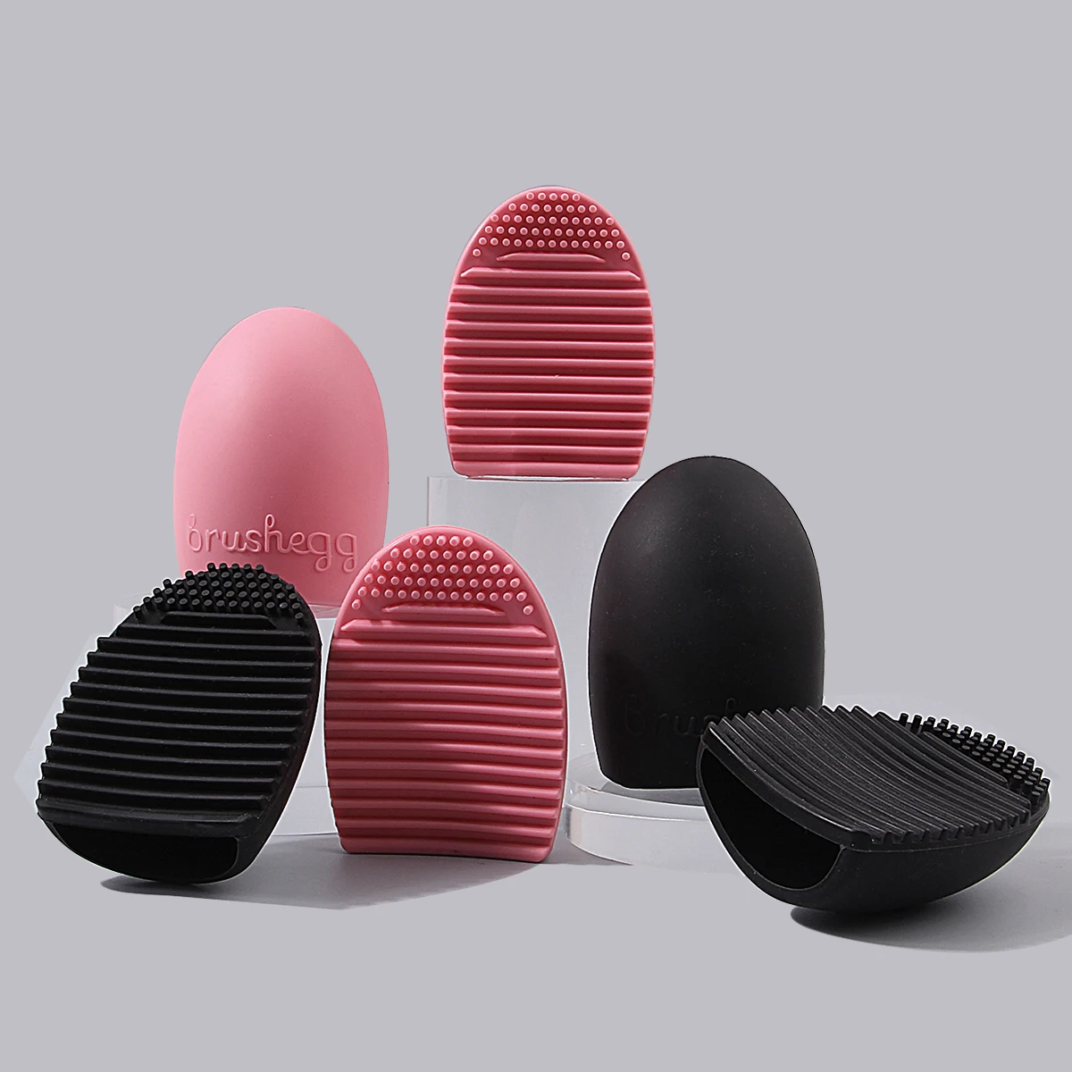 3/6 stuks multifunctionele make-upborstelreiniging ei siliconen antislip hoogefficiënt vlekverwijderings- en reinigingsgereedschap