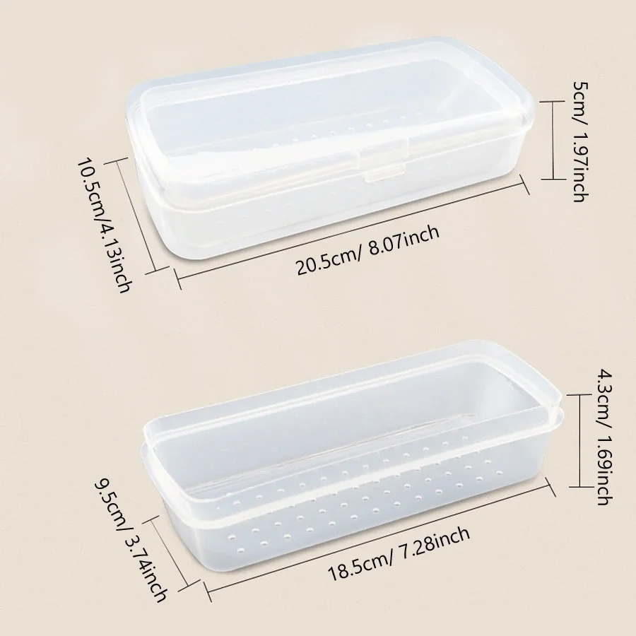 Salon Nail Art Tools Sterilization Box with Cuticle Pusher Nipper Tray Storage Organizer Beauty Supplies