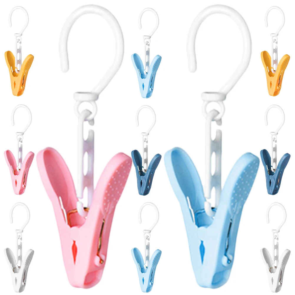 

30pcs Reusable Laundry Hook Clips Heavy Duty Clothing Hat Boot Sock Towel Scarves Storage Hanger Smooth Surface Home Office