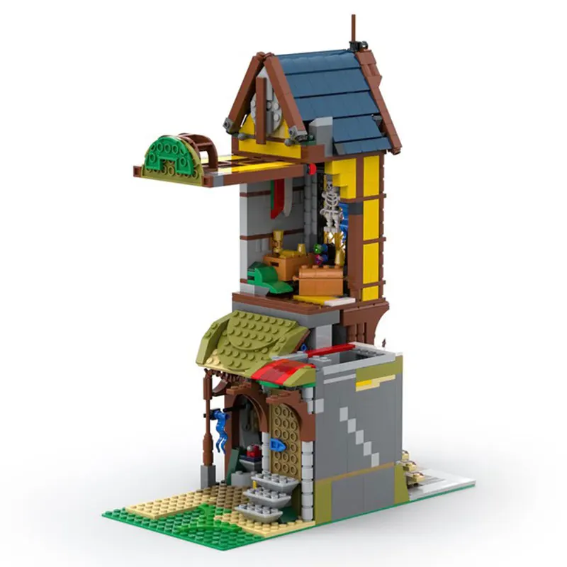 MOC-93395 blocos medievais smithy blocos de construção montam pequenas partículas tijolo arquitetura montagem criativa construção