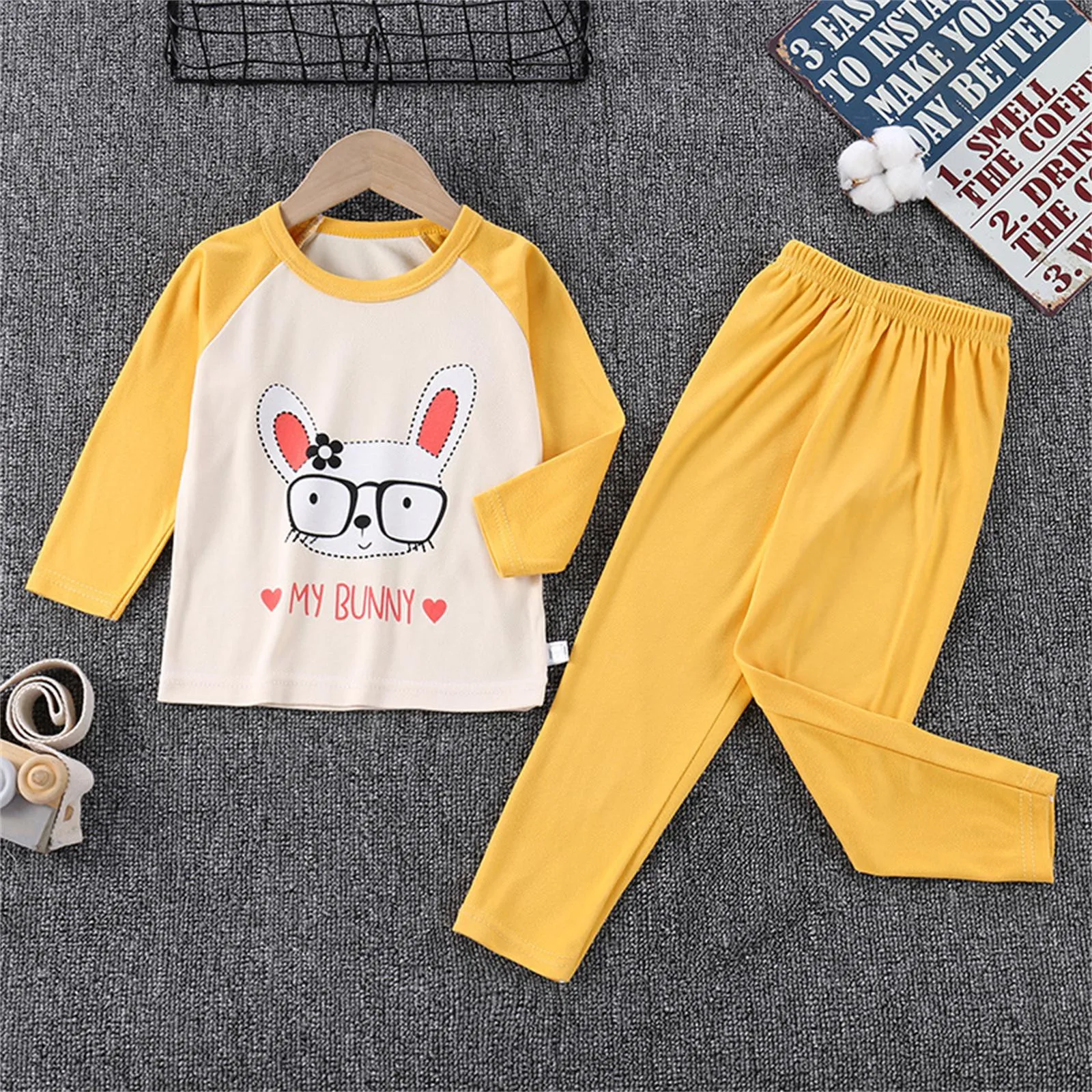 2024 New Children Long Johns Set Boys Thermal Underwear Girls Home Clothes Baby Kids Bottoming Clothes Pajamas Children Clothing