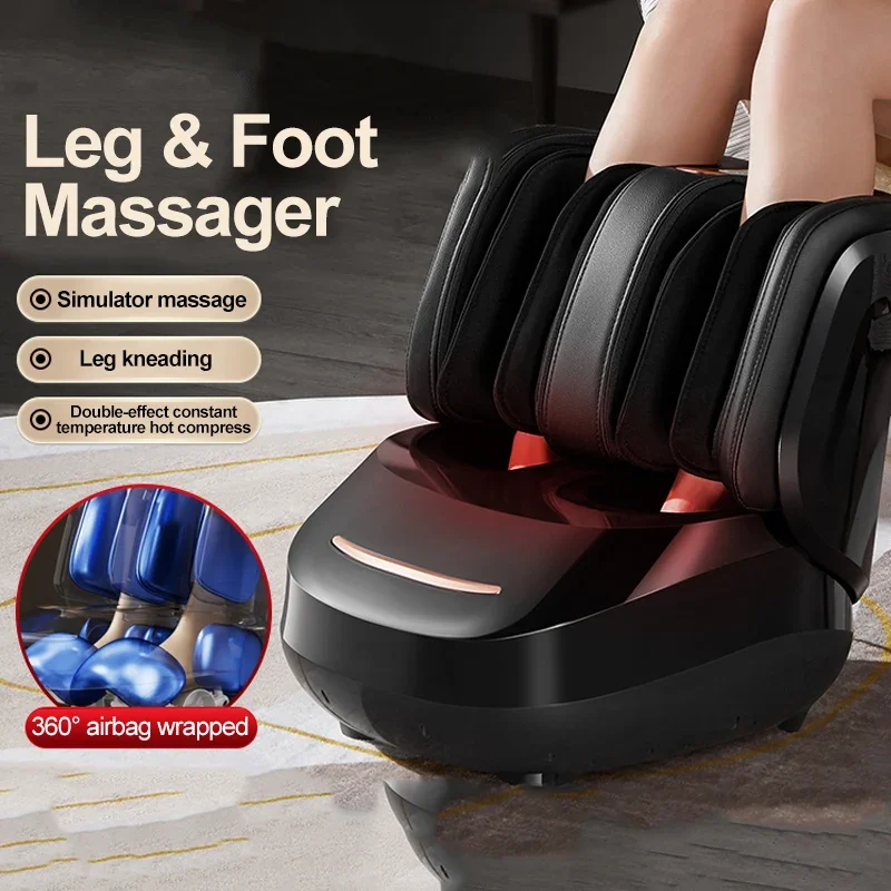 

High Quality Air Pressure Electric Hot Heater Foot Massager Machine Vibrate Roller Bath Kneading Leg Foot Full Wrap Massage