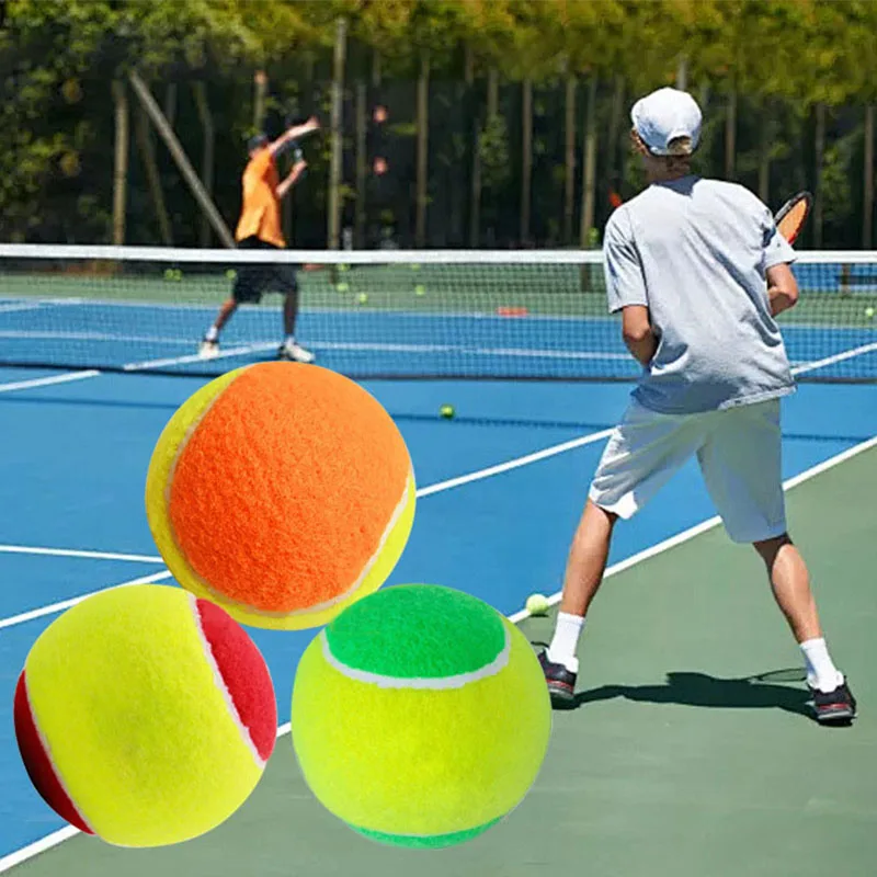 1PC Soft Tennis Ball 50% Standard Pressure Professional Tennis Paddle Ball For Kids Beginner Training Outdoor Tennis Accessories