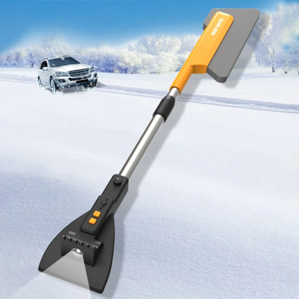 

LED Car Snow Removal Shovel with Lights Telescopic Ice Scrapers Multifunctional Automotive Snow Brush Tool for Trucks and