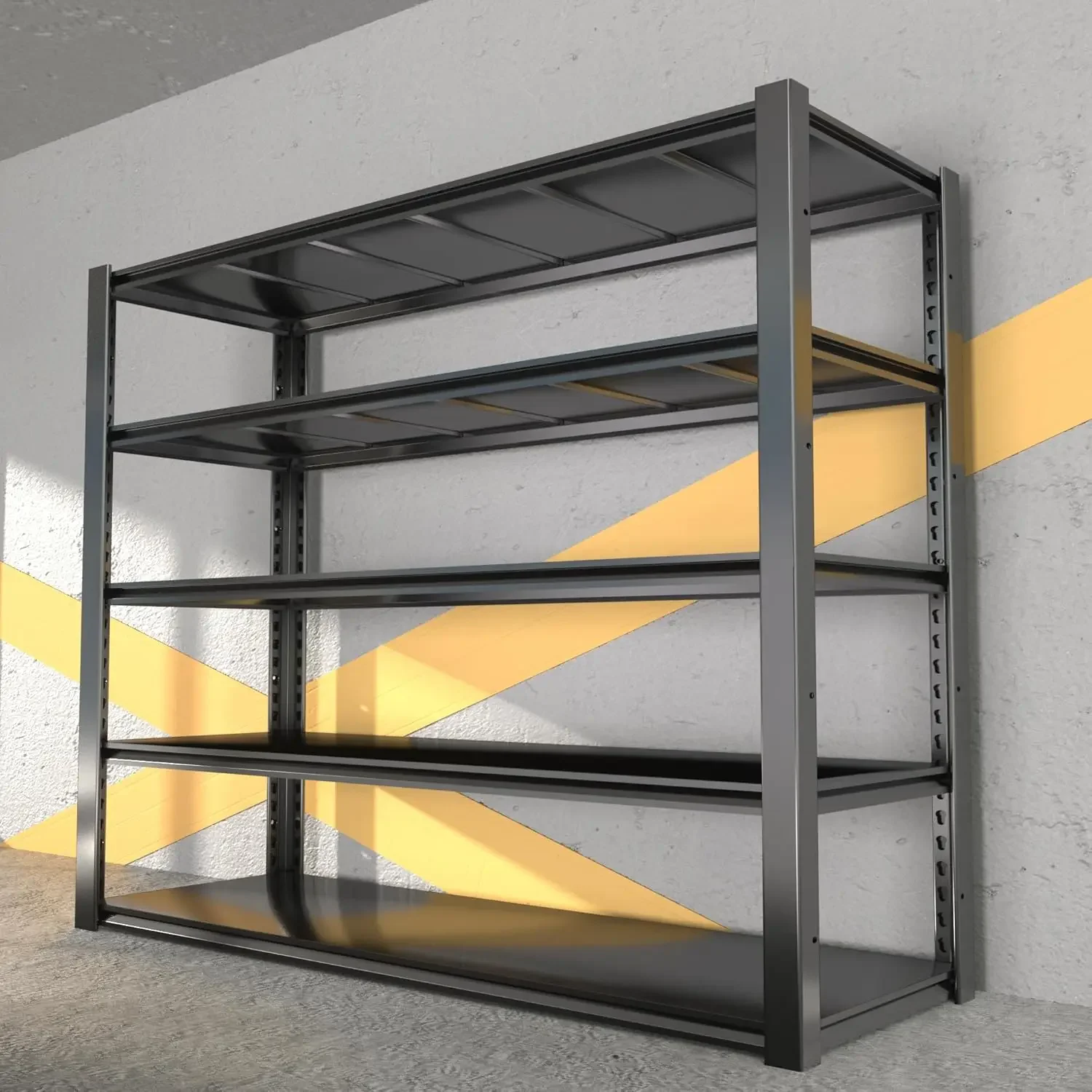 

3000LBS Garage Shelving Heavy Duty 48″W Metal Shelving for Garage,72″H Standing Shelf Units