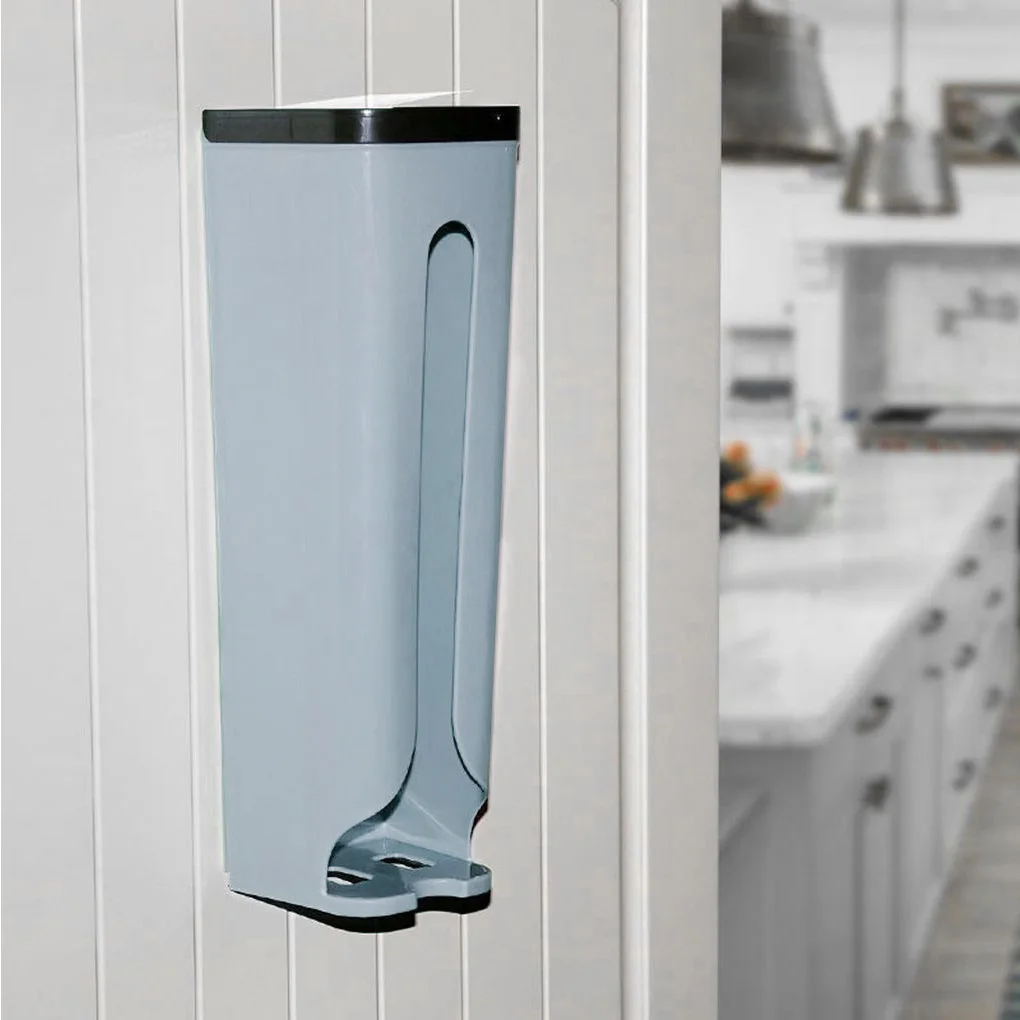 Home Kitchen Grocery Bag Holder Wall Mount Storage Dispenser Plastic Kitchen Organizer Container