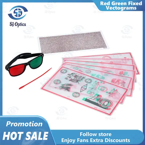 Eye Training Device Fixed Red/Green Tranaglyph Vision Therapy Visual Correction Stereo Training Cards Convergence Insufficiency