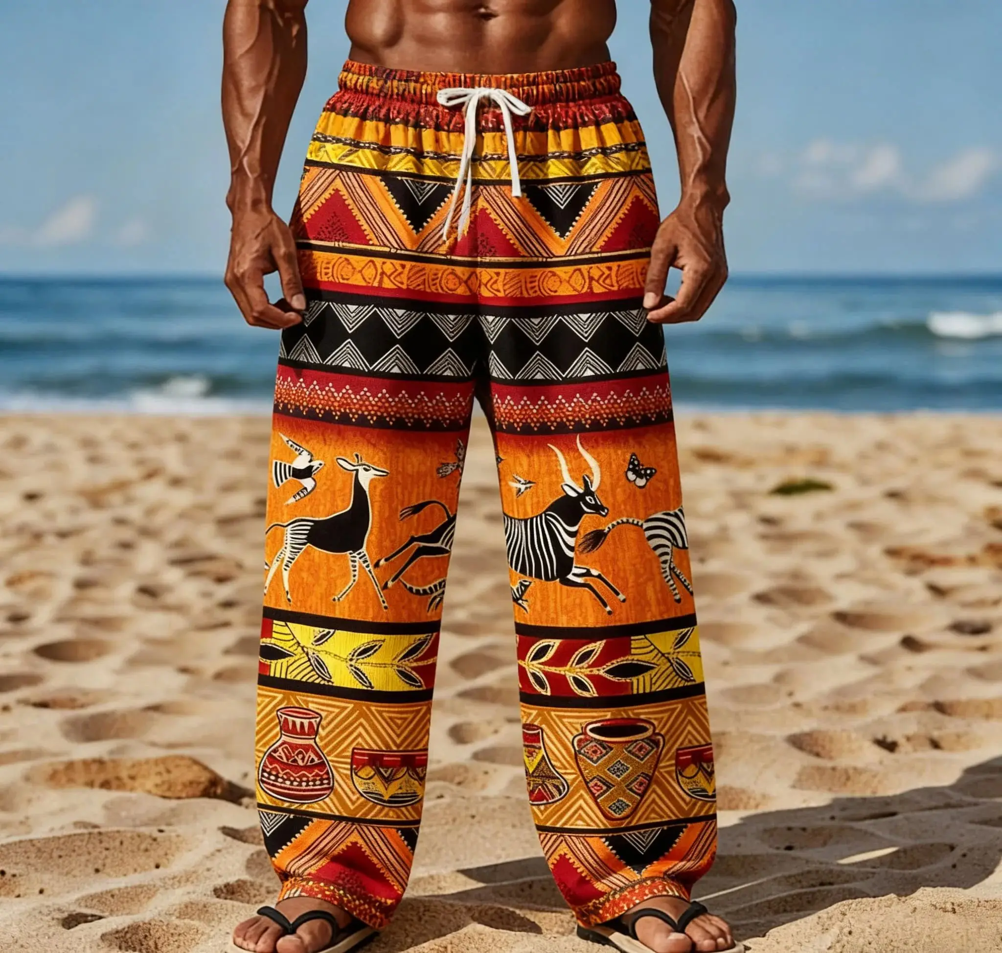 

2026 New 3D Printed Fast Drying Breathable Fashionable European and American Style Adult and Children's Casual Sports Pants