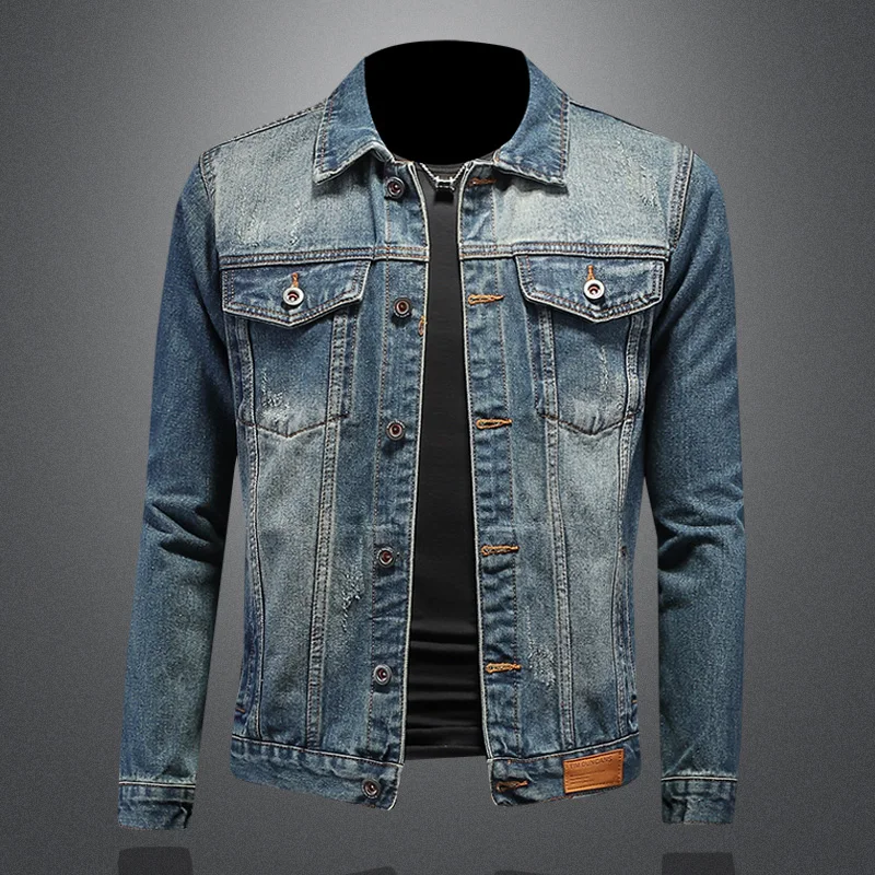 The Main Push of The Explosion of Embroidered Top Coat Spring and Fall New Men's Trend with Popular Denim Jacket Clothing