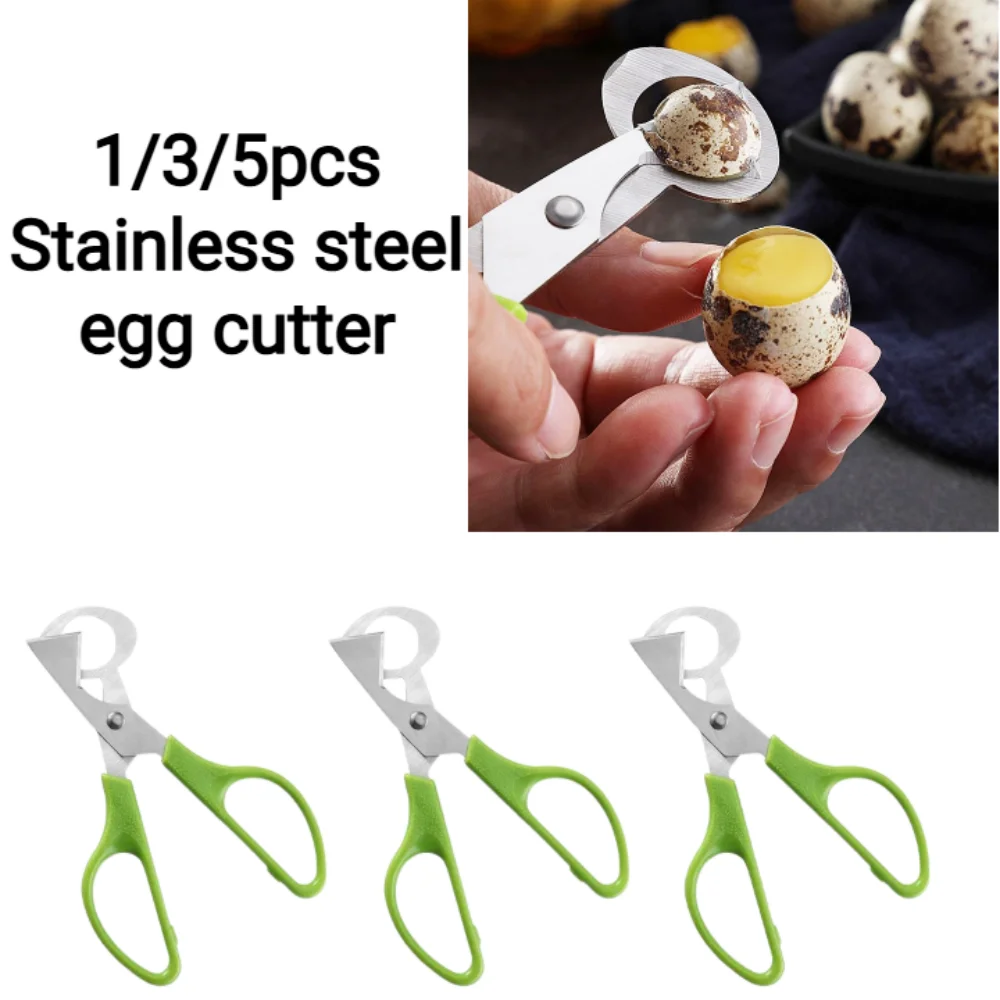 1/3/5 Uds. Tijeras cortadoras de huevos de codorniz de acero inoxidable para huevos de codorniz abridor de huevos de pájaro Cracker accesorios de herramientas cortadora de cocina 2026