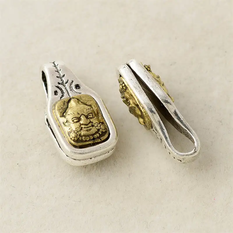 10PCS Tibetan Mala Counter Clips Eight Auspicous Buddha lucky Flower Clips Many Desings Metal Accessories BRO802