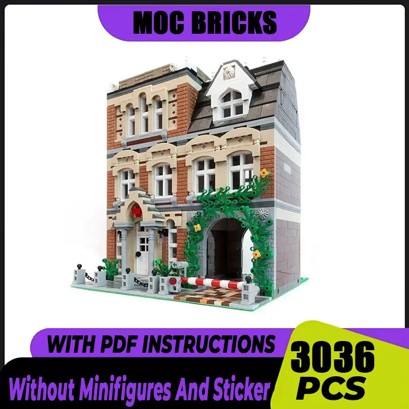 Moc Building Block BrickAtive Town Hospital Store Model Technology Brick DIY Assembly Modular City Street View Toy For