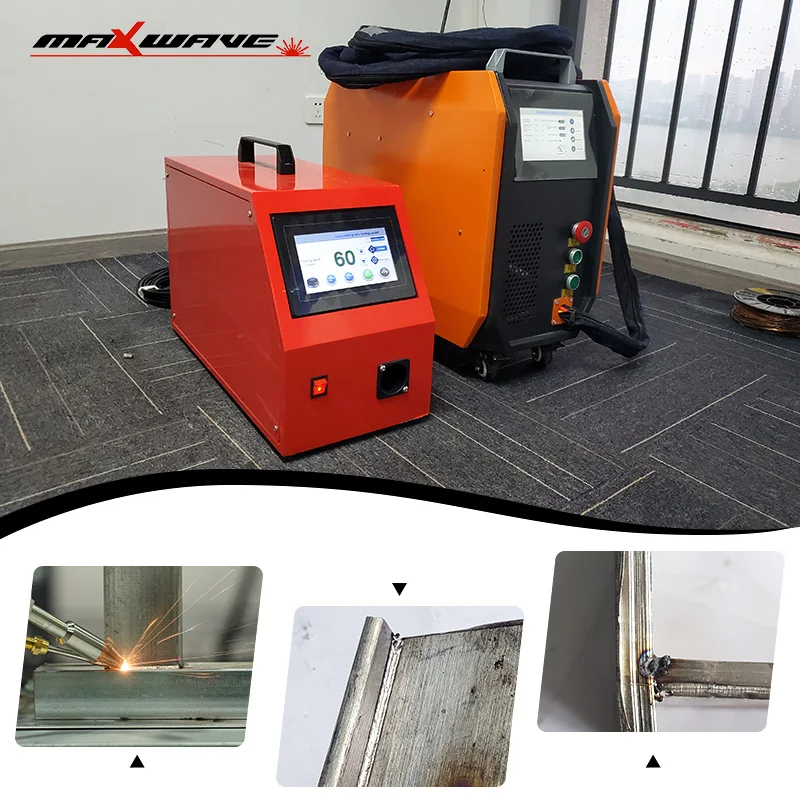 ماكينة لحام بالليزر 800 وات 1200 وات تصميم محمول مبرد بالهواء خفيف الوزن وكفاءة عالية