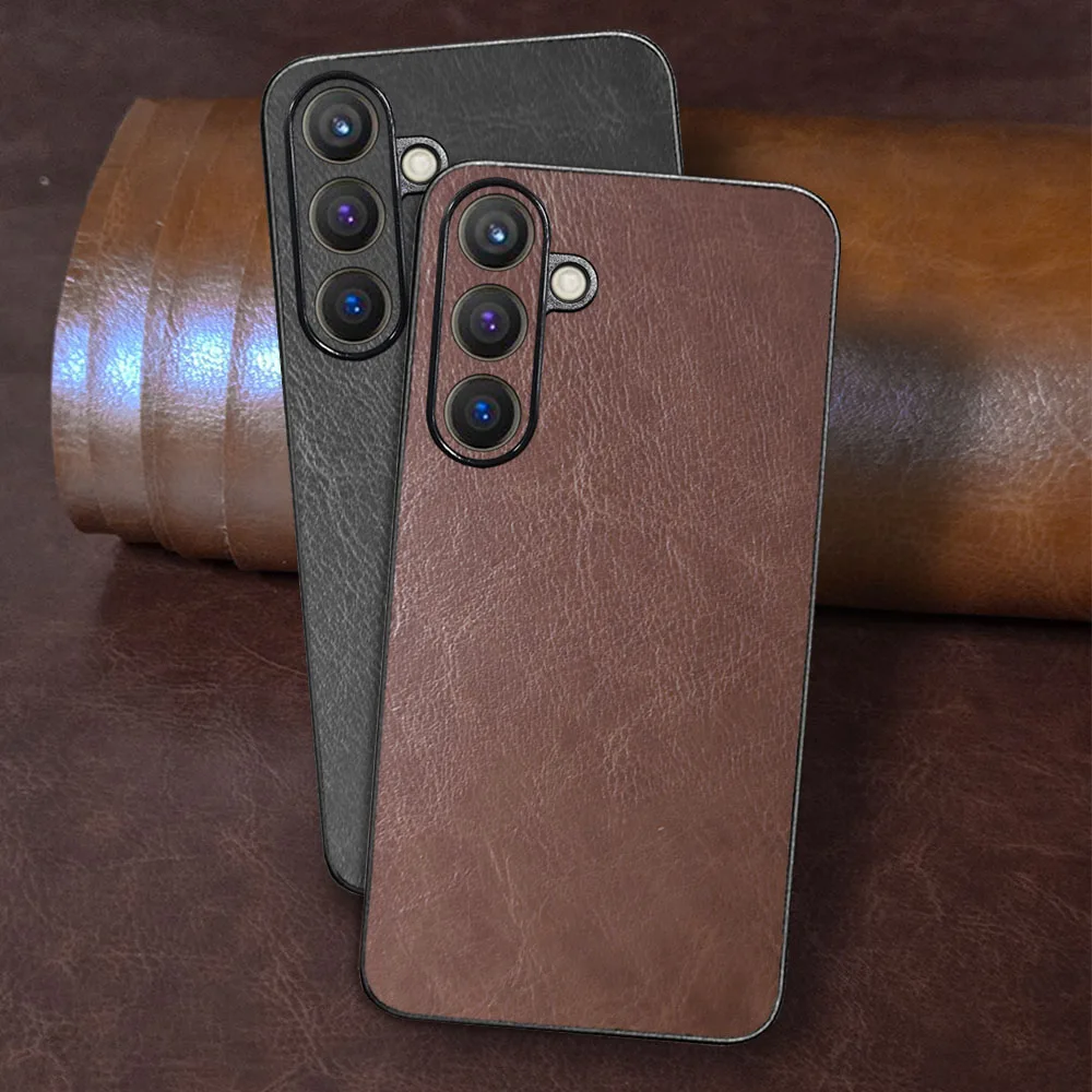 Luxury Leather Case For Samsung Galaxy A27 A26 A25 A24 A23 5G Business Silicone Durable Cover For Samsung A27 Case
