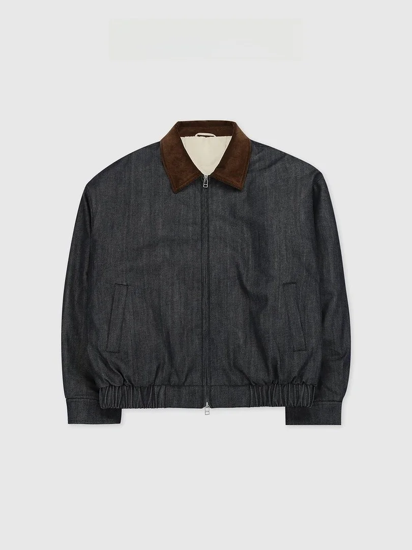 

Винтажная джинсовая куртка Baatone с шерстяным наполнителем, хлопковое пальто прямого кроя, с длинными рукавами, на молнии, однотонное, BFF44BK