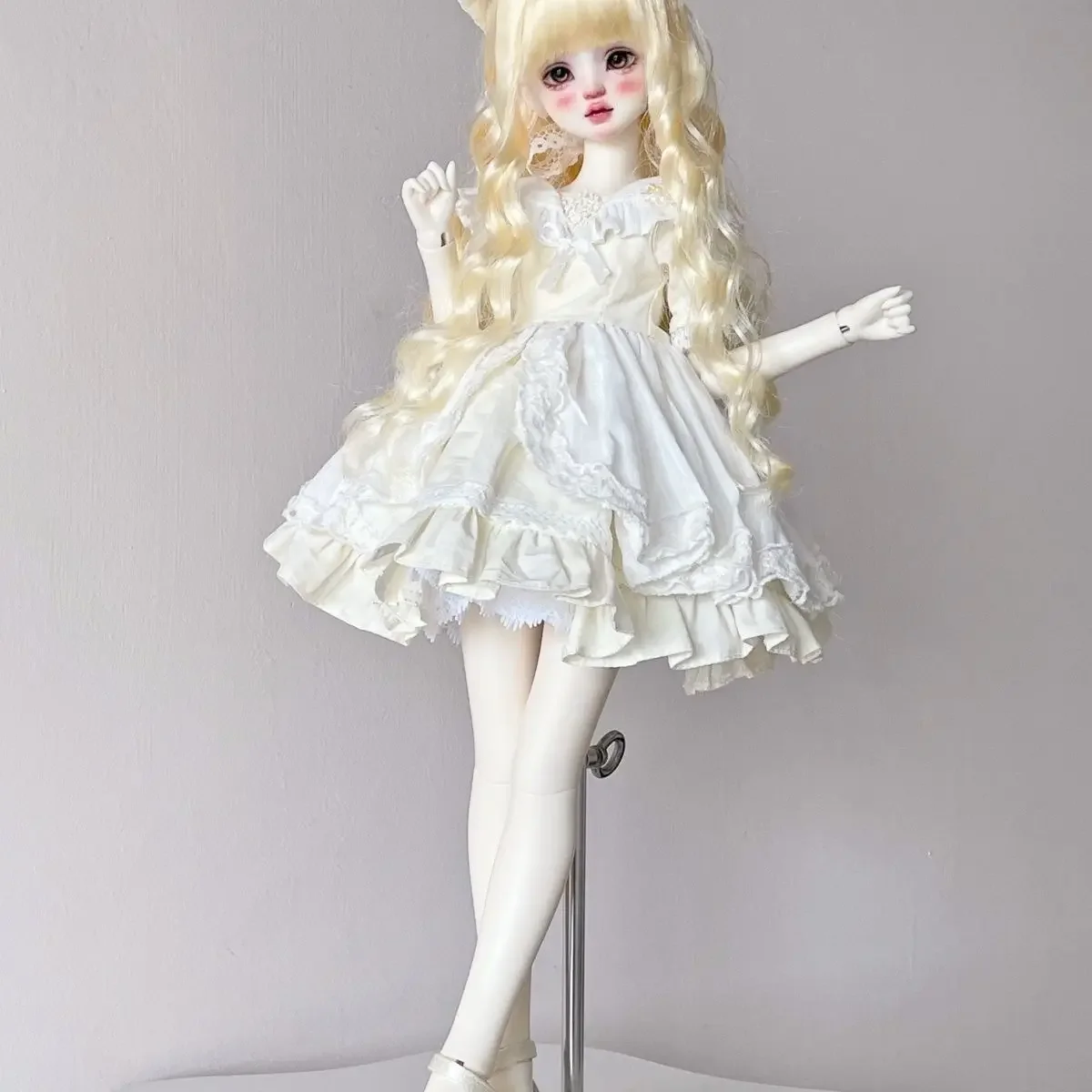 Costume de vêtements de poupée pour poupée Bjd de 45cm, jouets habillés, couvre-chef de maison de jeu + jupe + Support de jupe, accessoires de poupée, sans poupée, 1/4