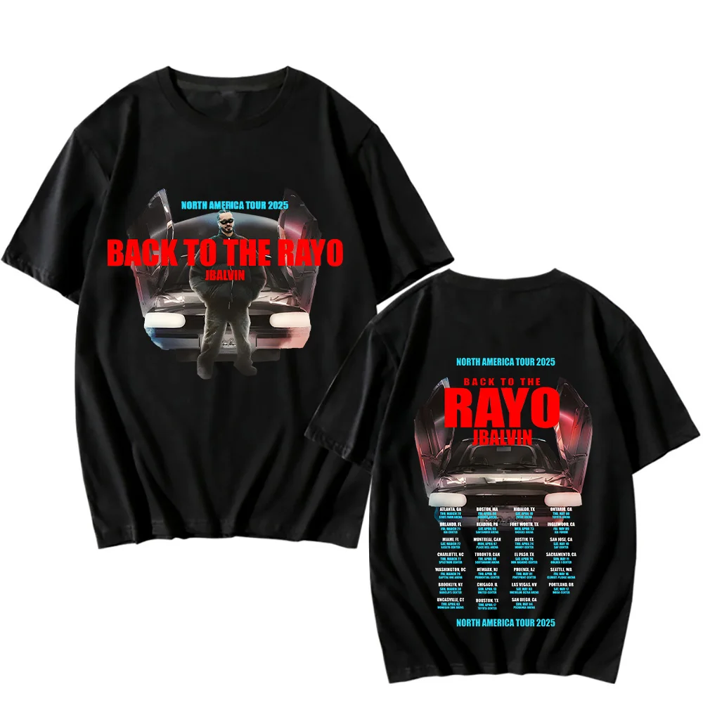 J Balvin Back To The Rayo Tshirts J Balvin 2025 North American Tour Tops Technology Fashion Cotton Clothing Unisex Loose Tshirts