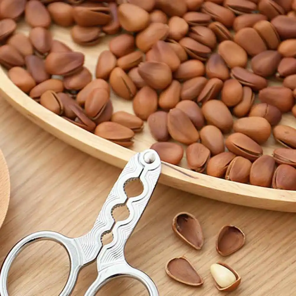 

2Pcs Melon Pliers Zinc Alloy Nut Cracker Walnut Shell Opener Soft Grip Handle Multi-Size Groove Heavy Duty Portable Kitchen Tool