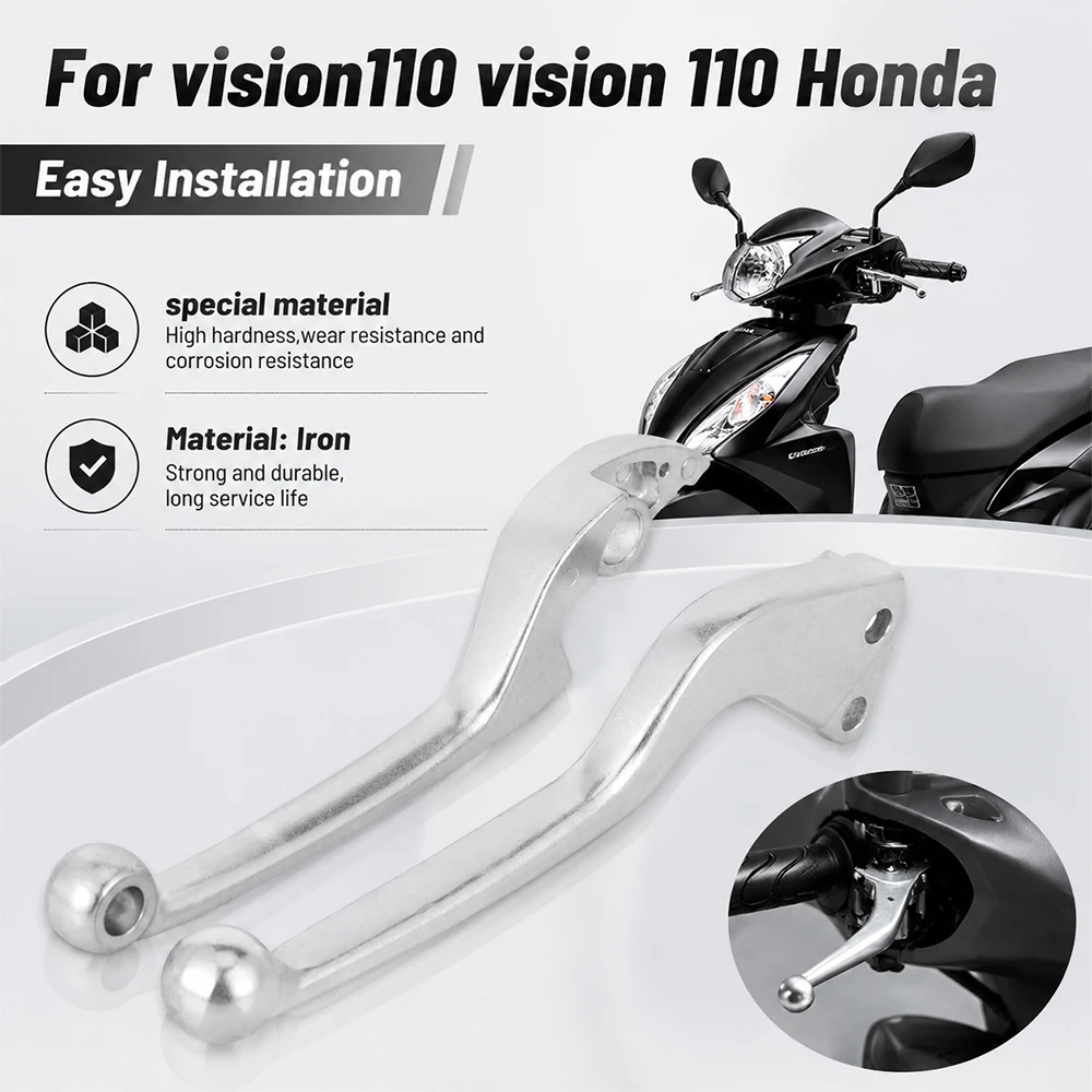 Palanca de freno de hierro para motocicletas Vision110 Vision 110 Honda, accesorios, palancas de embrague de frenos, manija