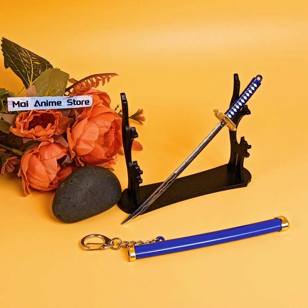 6in metal roronoa zoro katana tamanho real japonês katana espada falsa aço original samurai sabre anime zoro ninja faca brinquedo presente