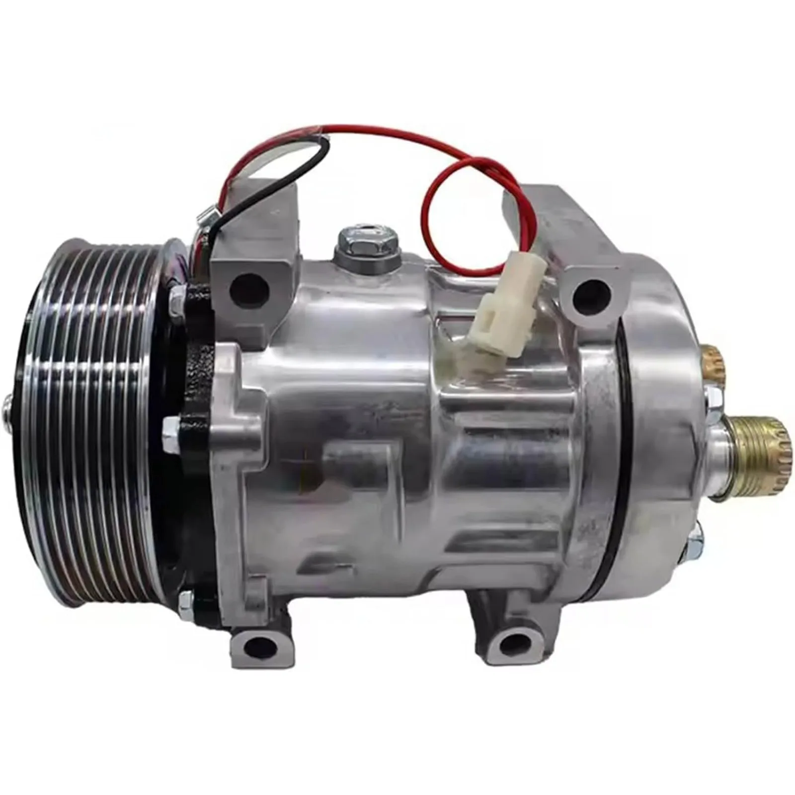 Компрессор кондиционера 24V 8500795 для погрузчиков Case 821E, 821F, 821G, 921F, 921G, 621E, 621G, 721D, 721E, 721F, 721G, а также для New Holland W130B, LW170.B