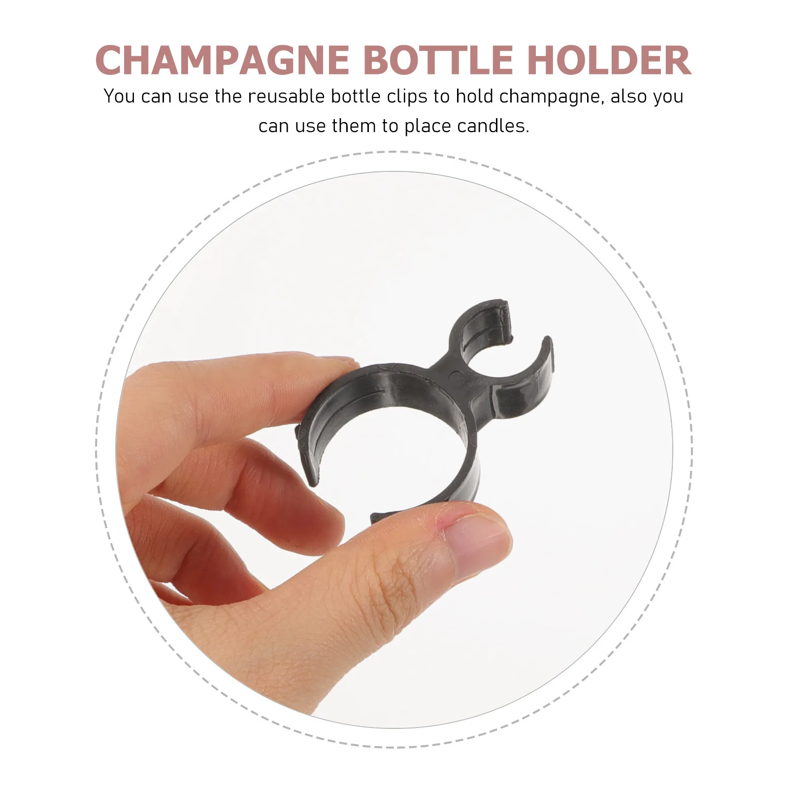 20 Pcs Bottle Label Clips Plastic Clamps Drinking Buckle Extender Holder