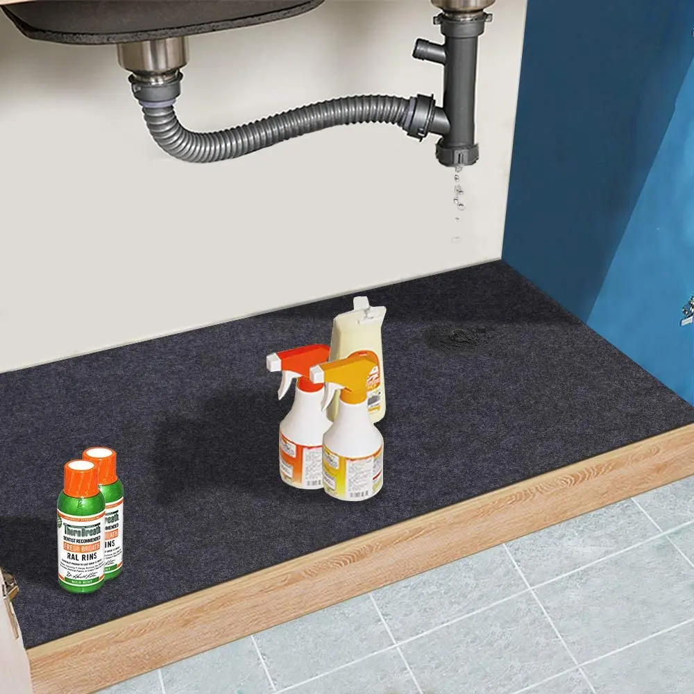 

Under The Sink Mat,Cabinet Mat – Absorbent/Waterproof – Protects Cabinets, Premium Shelf Liner(24in x 36in) (24"×36")