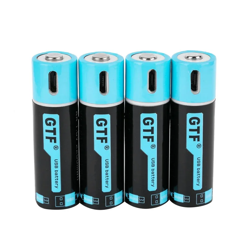 1.5V 1500mAh AA Li-ion Micro USB Rechargeable Battery