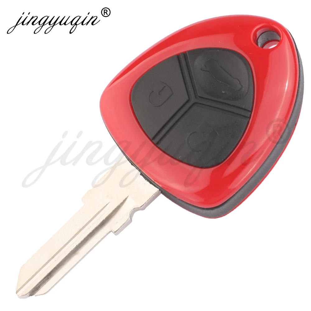 jingyuqin for Ferrari 458 F430 612 Key Shell 1/3 Button Uncut Blank Blade Smart Remote Key Cover Case Replacement Fob