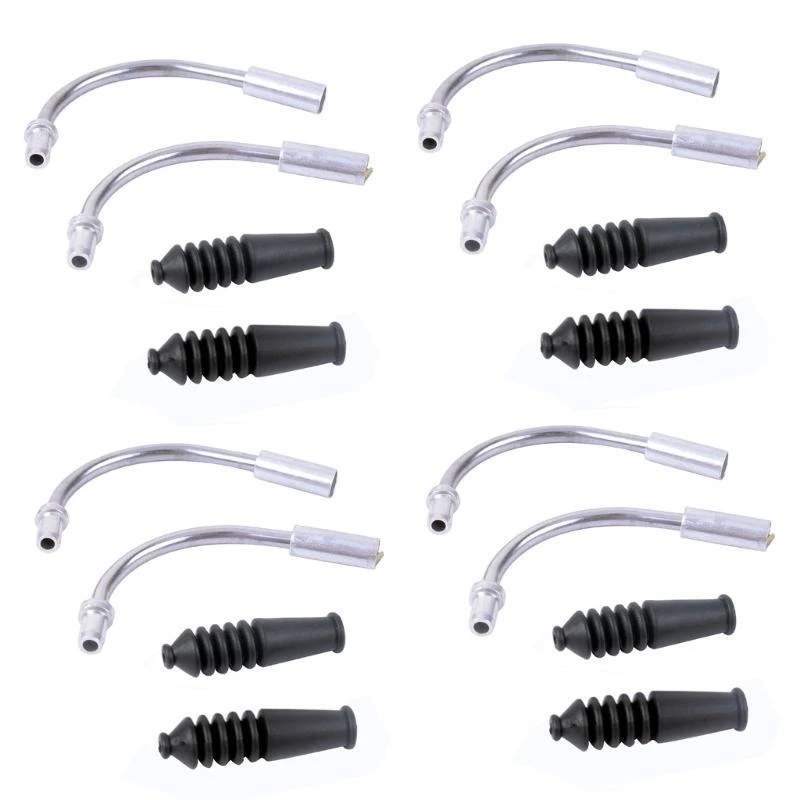 

8 Pcs Bicycles Cycling Brake Pipe with Rubber Boot Bike Brake Bend Tube Plastic Sleeves Boot Protector Hoses Easy to Use
