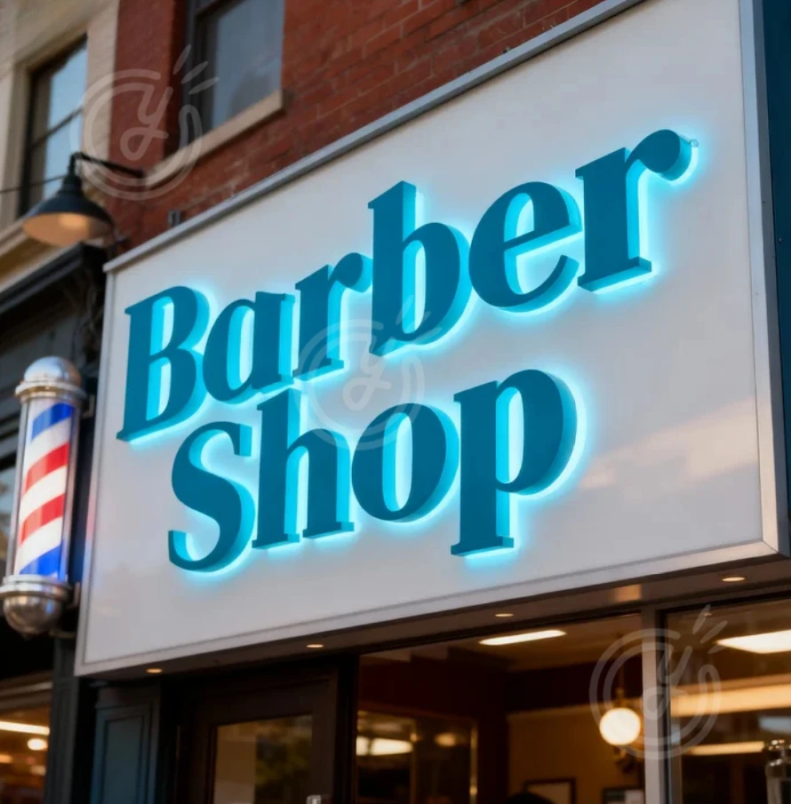 مخصص الأعمال علامة رسائل 3D صالون LED لافتة Hangul الخلفية كبيرة معدنية الجمالية مضيئة شعار الإعلان عيادة