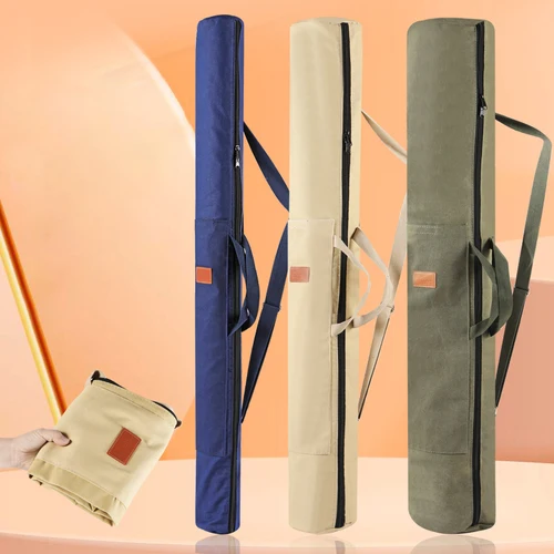 Caña de pescar de gran capacidad, herramientas de señuelo, almacenamiento, bolso impermeable, bolso de lona plegable para caña de pescar al aire libre, bolso de hombro