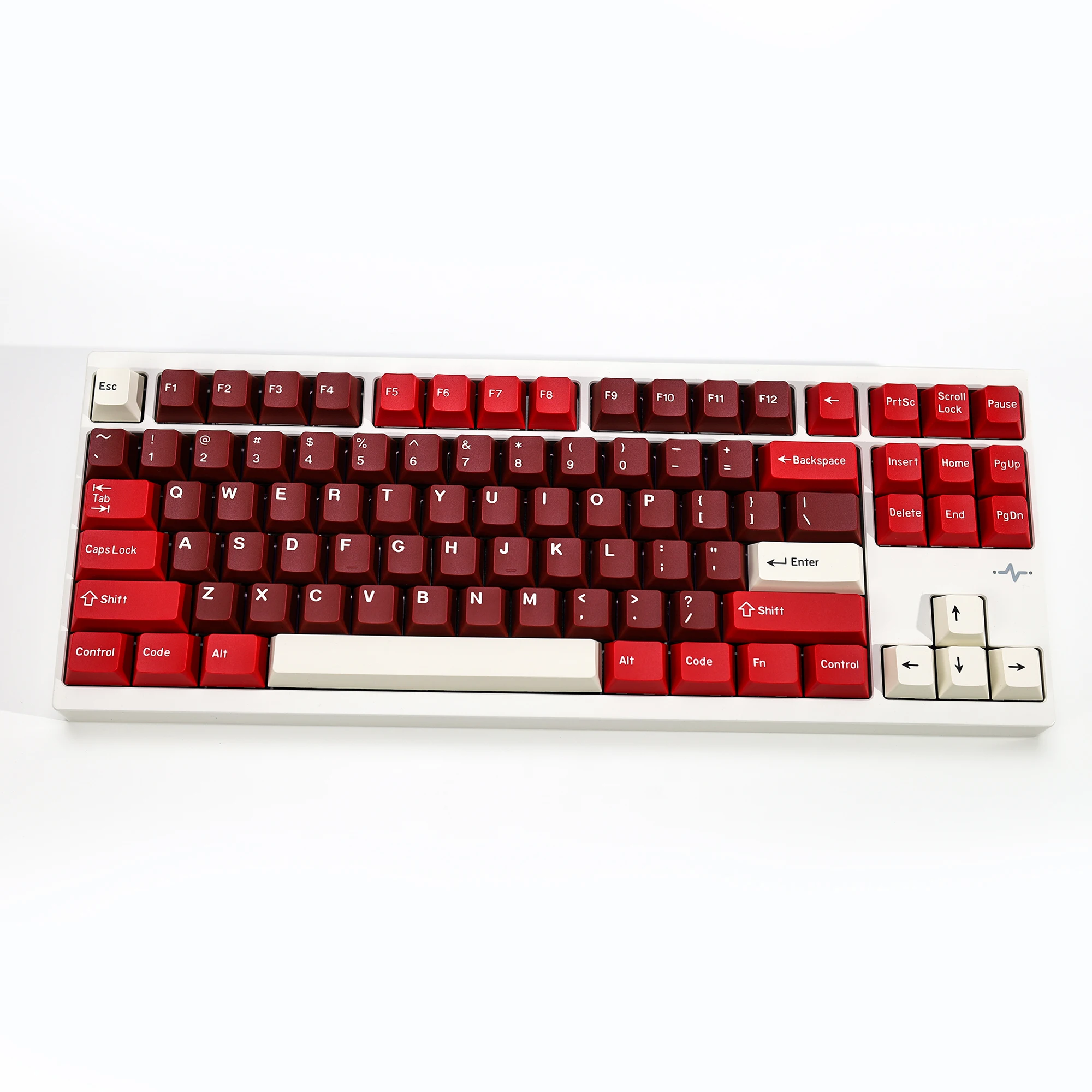 

KBDiy 174 Keys GMK Jamon Keycaps Set Red Double Shot PBT Cherry Profile Custom Retro Key Caps for Mechanical Keyboard Keycap