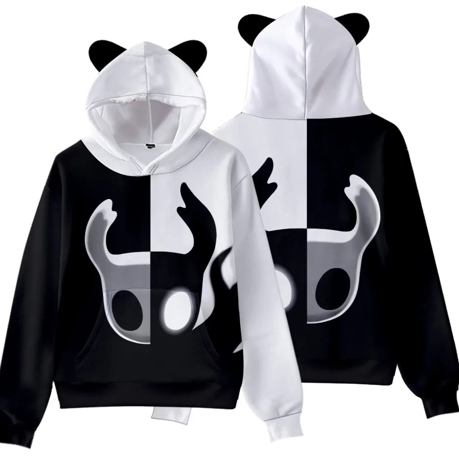 

Hollow Knight Merch Vintage 90s Streetwear Cosplay Hoodie Funny Sweatshirts for Girls Cat Ear Crop Sports unisex Pullover