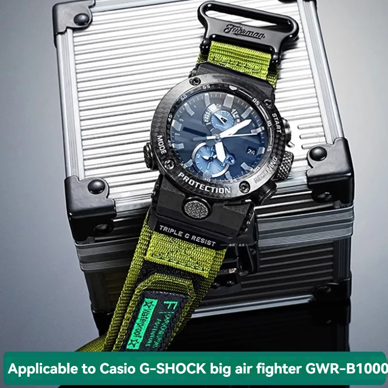 

for Casio G-SHOCK Air Dominator 5588 GWR-B1000 Modified Nylon Canvas Mountaineering Watch Accessories