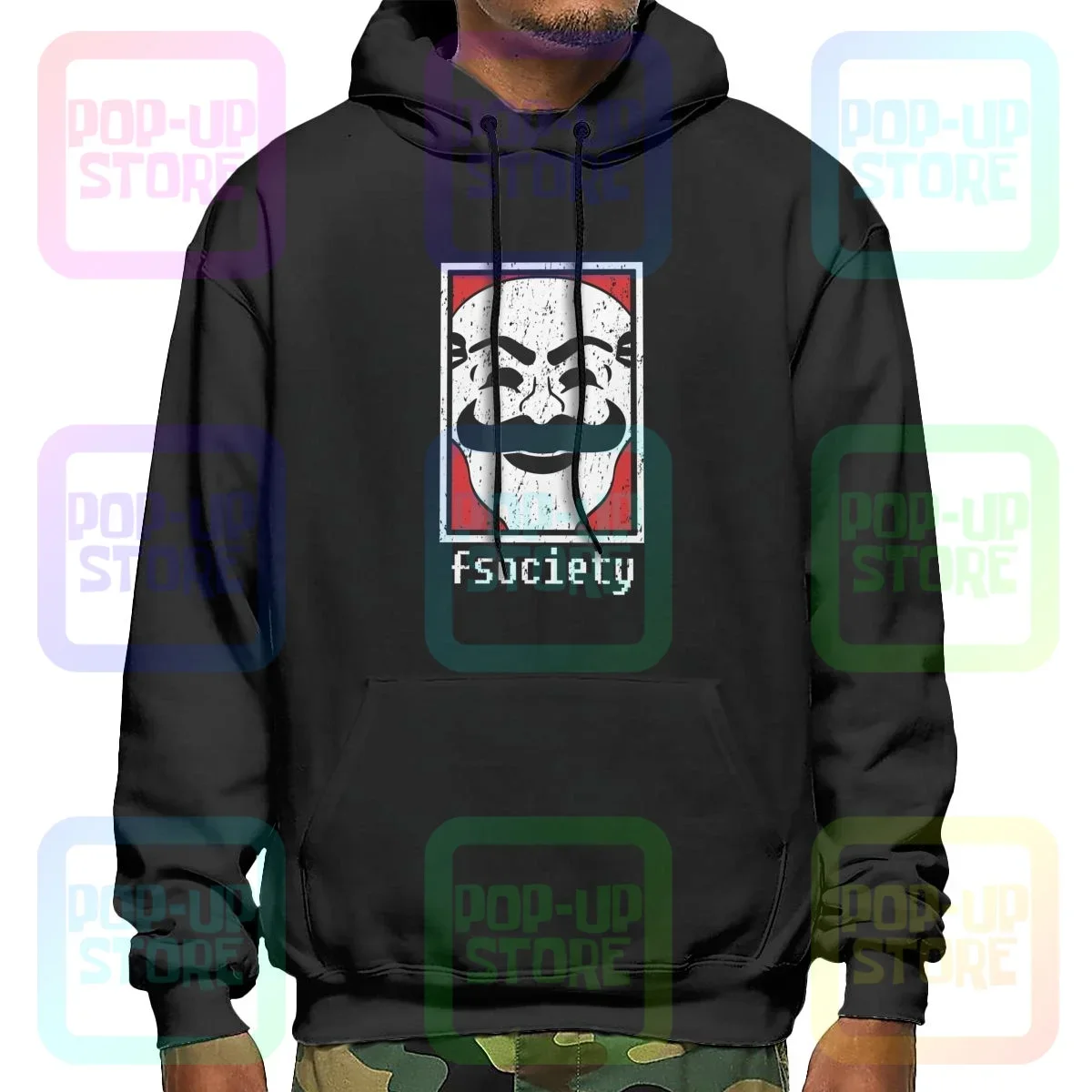 Mr. Robot Logo-Hoodie Símbolo, Hacker Virus Wurm Malware TV Series, Retro Hoodies Vintage