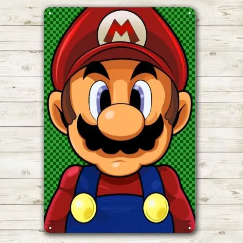 Super Bros Hero Retro Video Game Metal Poster Tin Sign 20*30cm