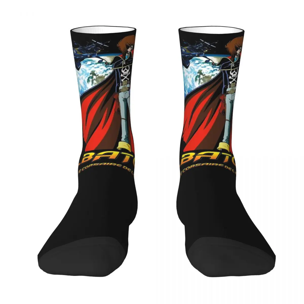 Space Pirate Captain Harlock Albator Men and Women printing Socks,lovely Applicable throughout the year Dressing Gift