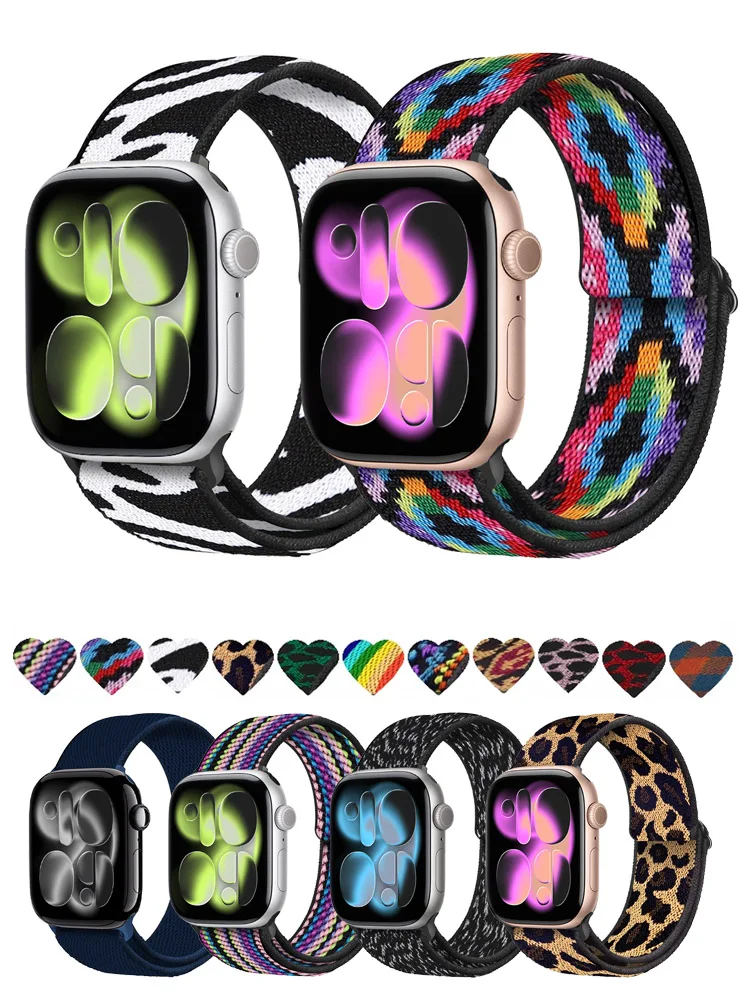 Nylon gevlochten band voor Apple Watch Ultra 3 2 1 49 mm 11 10 9 8 7 45 mm 41 mm Comfortabele aanpassing IWatch 6 5 4 SE3 44 mm 46 mm 42 mm - afbeelding 2