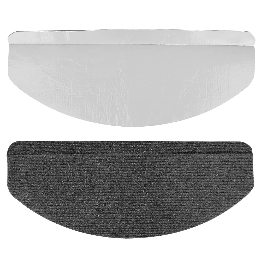 سجادة سلم 65 × 21 سم - سجادة ذاتية اللصق - سجادة سلم نصف دائرية سهلة العناية - عزل صوت عالي الصدمات - 15 قطعة