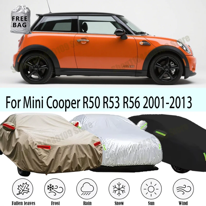 

For Mini Cooper R50 53 56 2001-2013 Outdoor Protection Covers Snow Sunshade Waterproof Dustproof Exterior UV Car Accessories