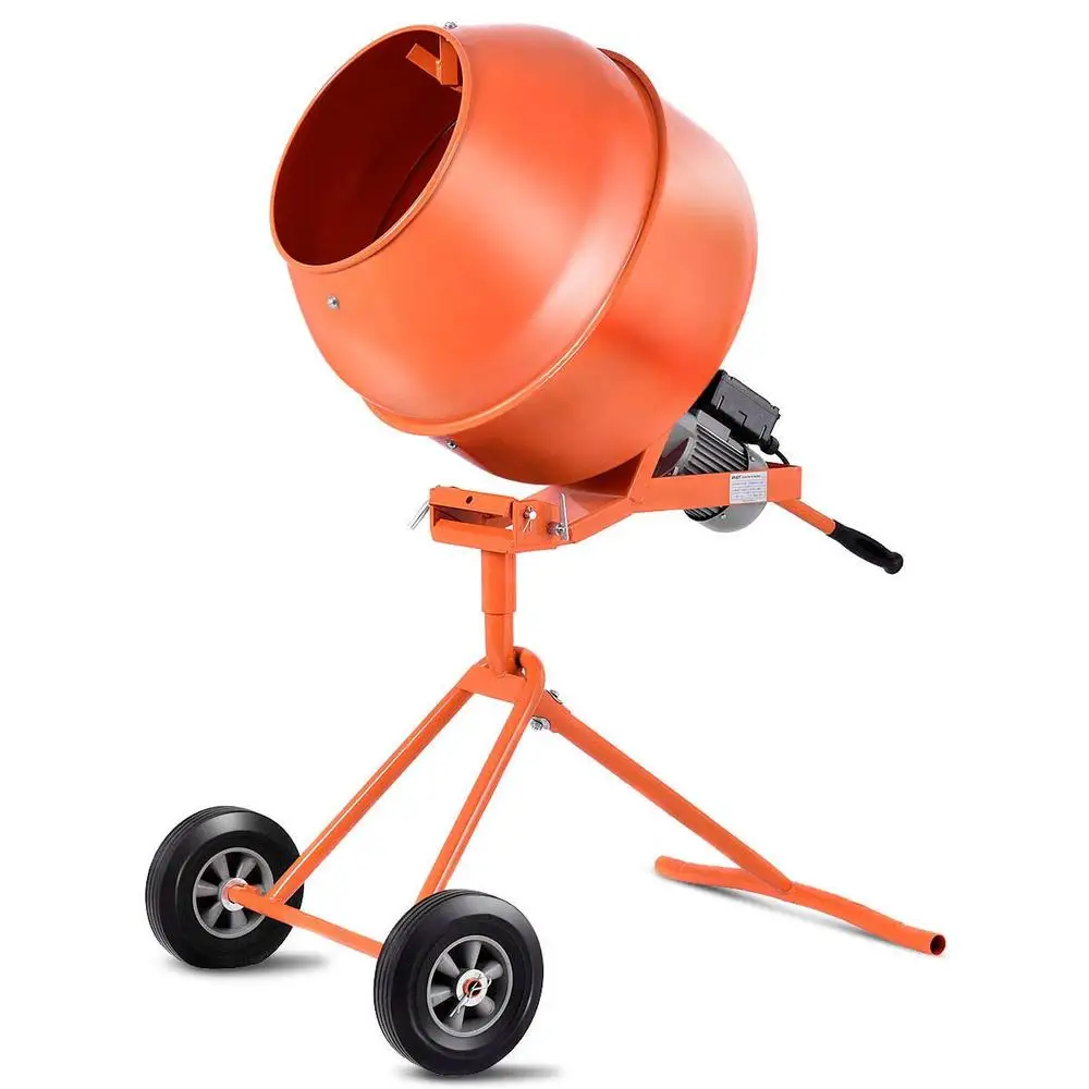 Heavy Duty 1/2HP Electric Concrete Cement Mixer 5.0 CU FT Barrow Machine with Safety Lock & Powerful Motor Ideal Stucco Mortar