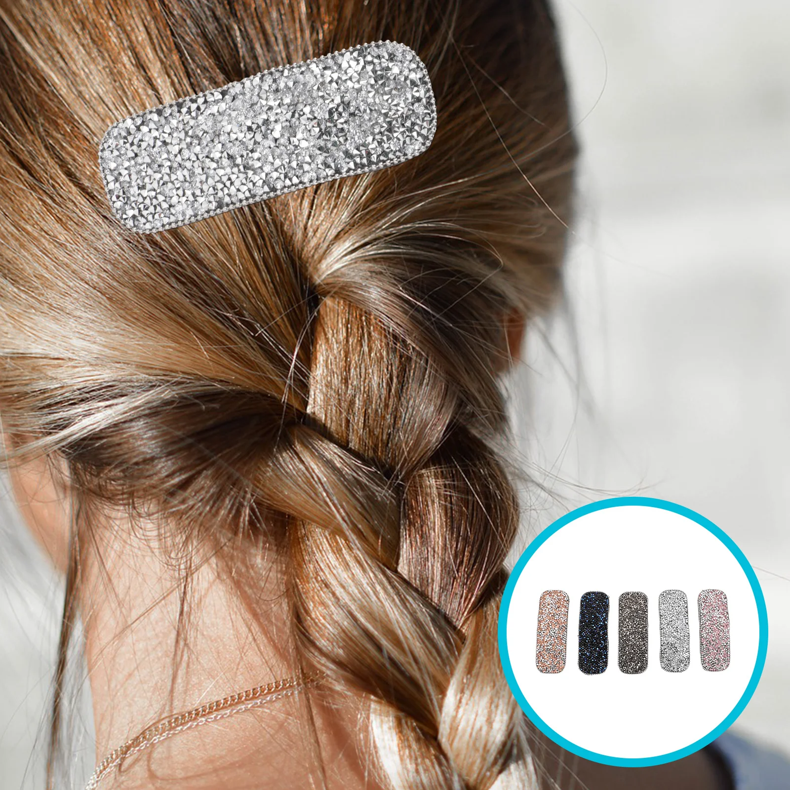 

5Pcs Water Hair Clips Stunning Crystal Barrettes Hairpins for Banquet Wedding Hair Decoration Women Girls