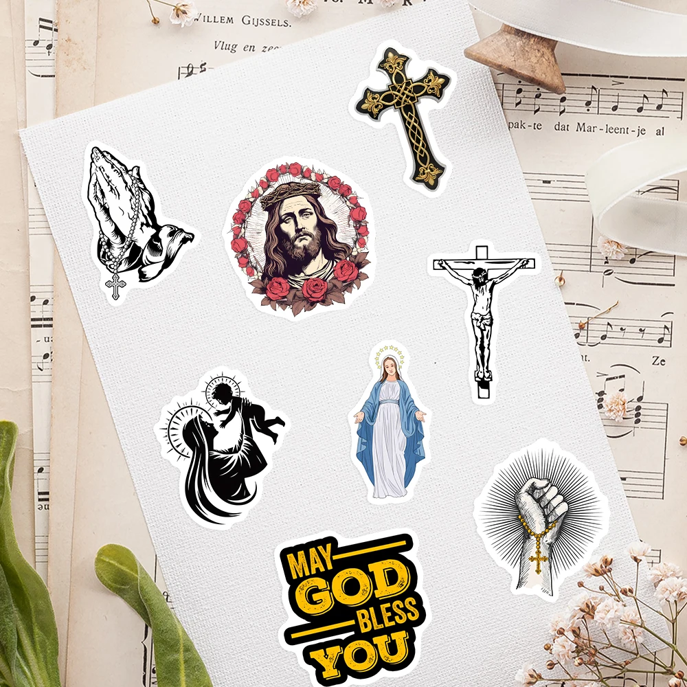 Jesus Bible God Christian Stickers Faith Church Art DIY Gift Waterproof Graffiti Decal for Laptop Phone Scrapbook Luggage Bottle