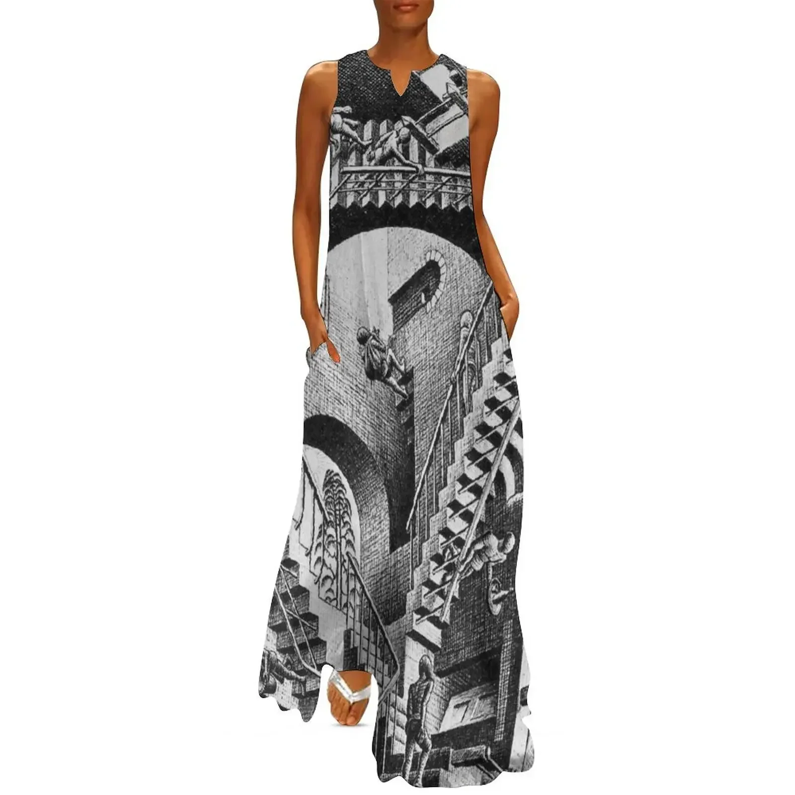 

Optical Illusions Long Dress Women's summer long dress dresses with long sleeves festival outfit women prom dress 2025