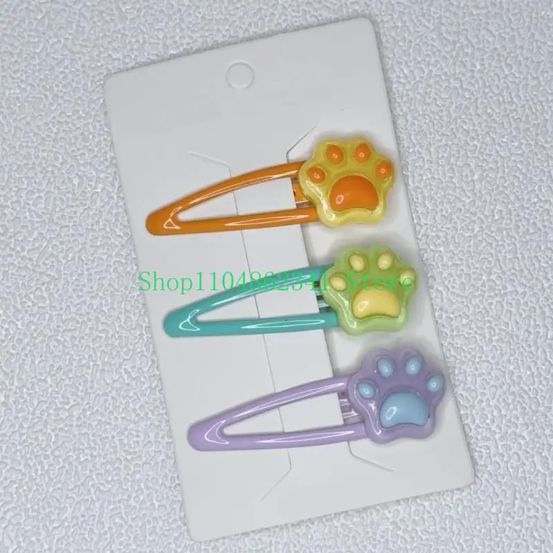 5asd 1pc/6pcs estetico Paw Hairpin for Woman Bangs Cotail Capodanno Capelli per capelli